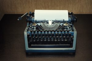 An old manual typewriter ... yes, it might be time to buy a new word processor! 