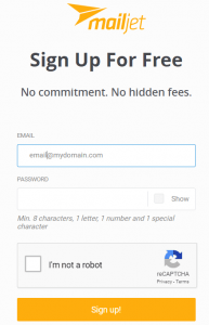Mailjet sign up for free