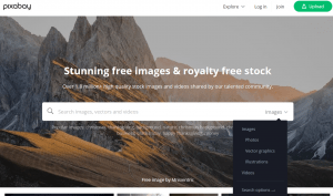 Pixabay photos and images screen shot captured 2020